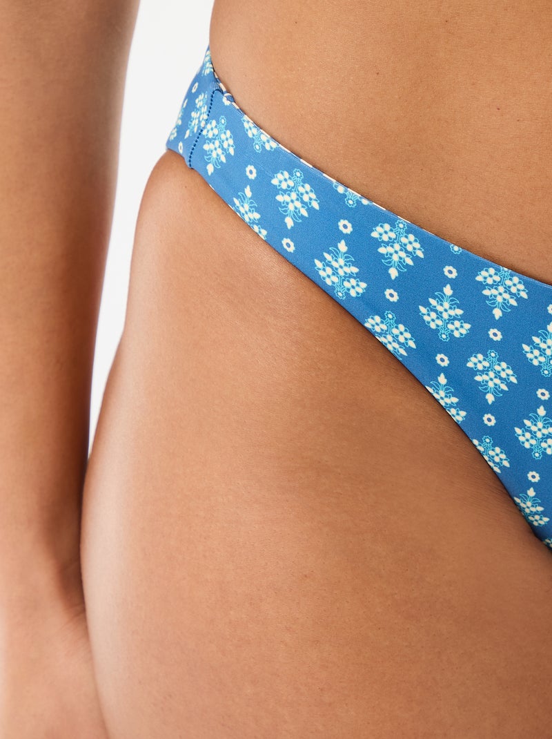 Slip da bagno stampato reversibile Blu - Kiabi
