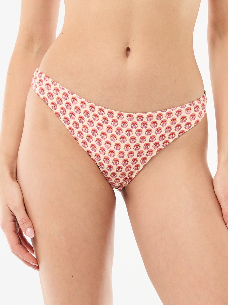 Slip da bagno stampato reversibile Rosa - Kiabi