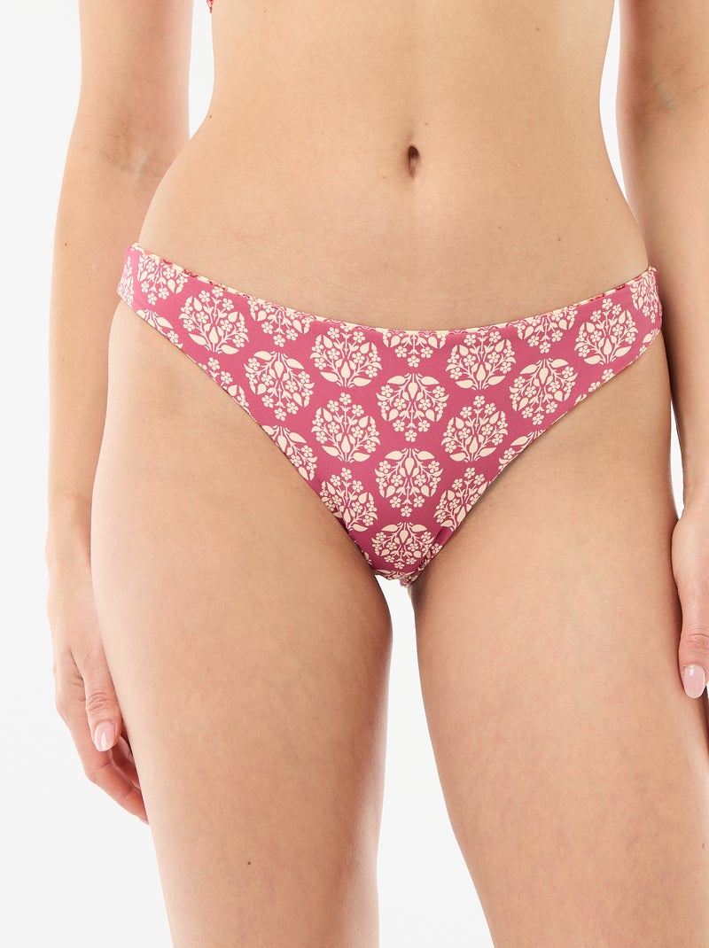 Slip da bagno stampato reversibile Rosa - Kiabi