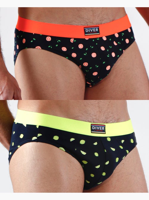 Slip da uomo DIVER Fruits (scatola da 2 unità) - Kiabi Slip da uomo DIVER Fruits (scatola da 2 unità) - Kiabi