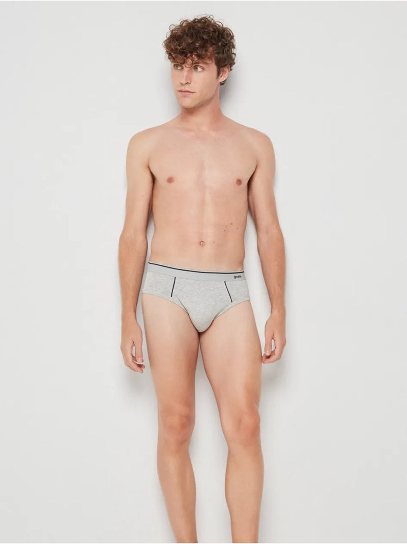 Slip da uomo in tessuto di cotone Grigio melangiato - Kiabi