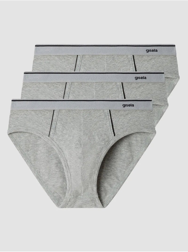 Slip da uomo in tessuto di cotone Grigio melangiato - Kiabi