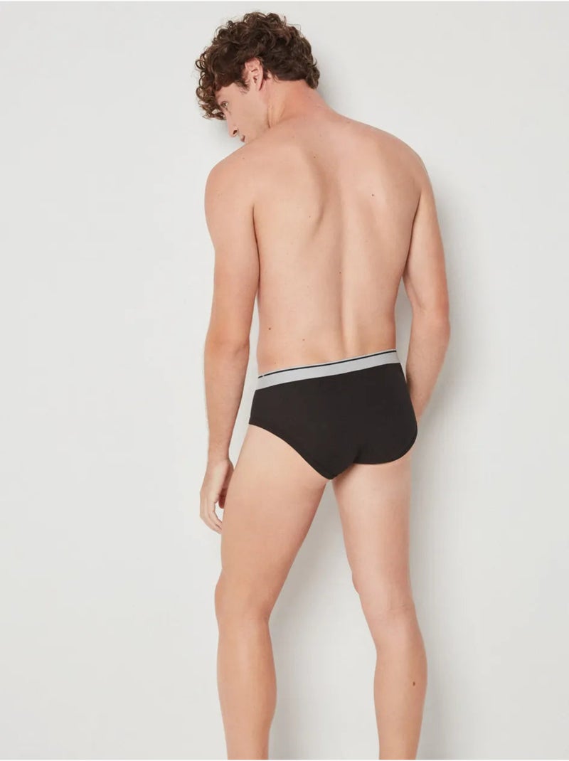 Slip da uomo in tessuto di cotone Nero - Kiabi