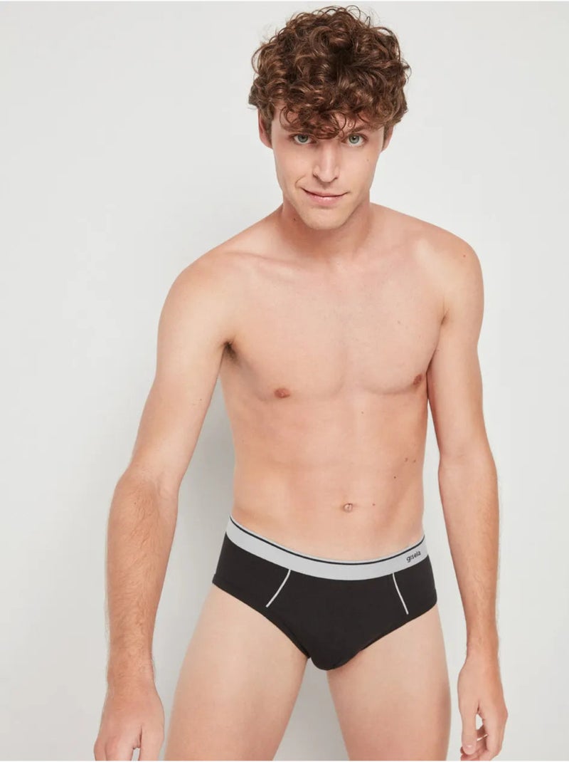 Slip da uomo in tessuto di cotone Nero - Kiabi
