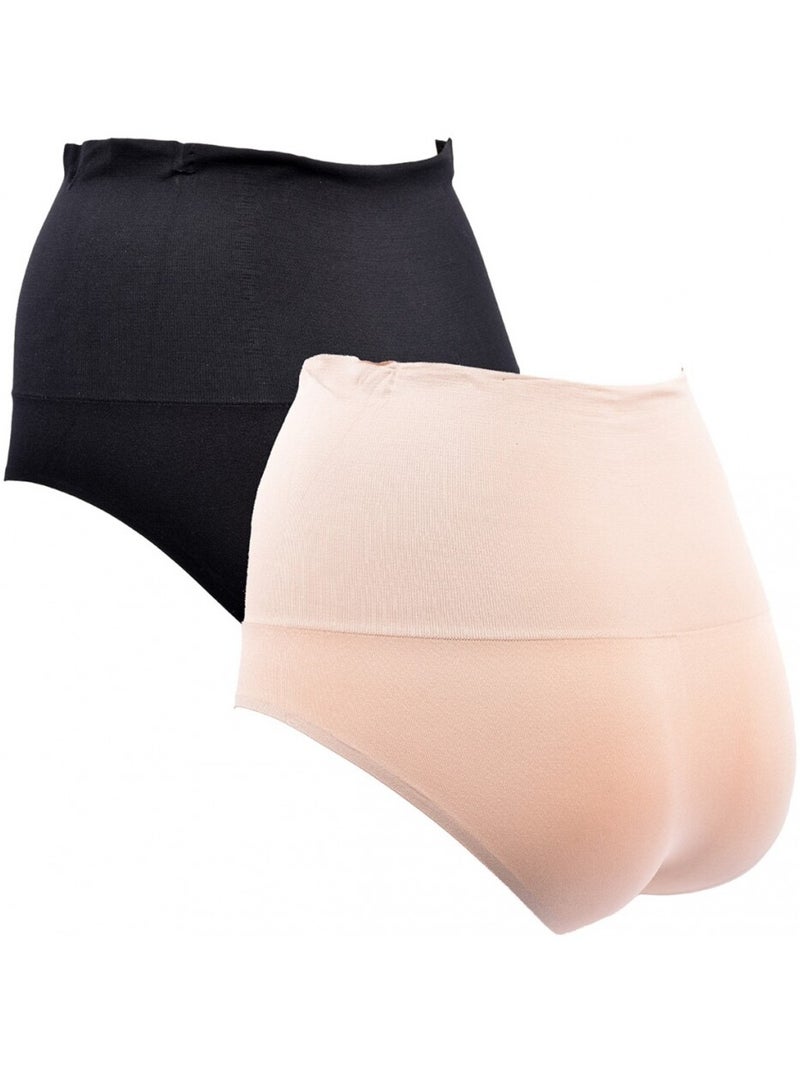 Slip Donna INFINITIF - Confezione da 2 Nero Multicolore - Kiabi