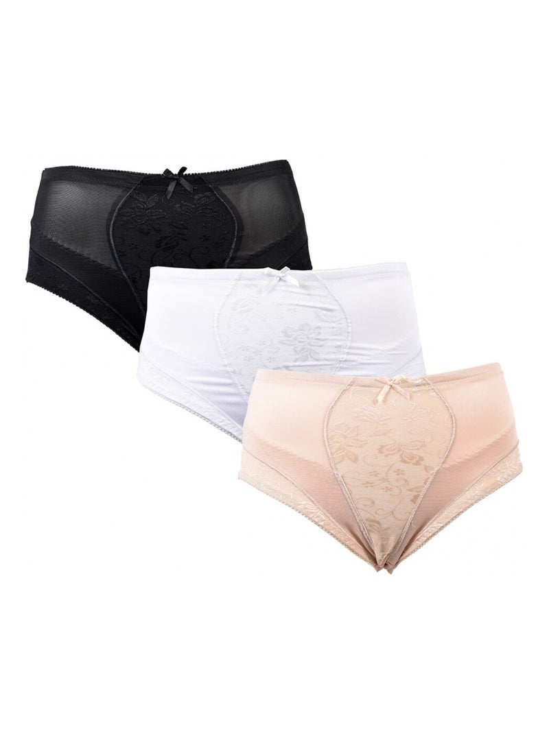 Slip Donna INFINITIF - Confezione da 3 Bianco Beige Nero - Kiabi