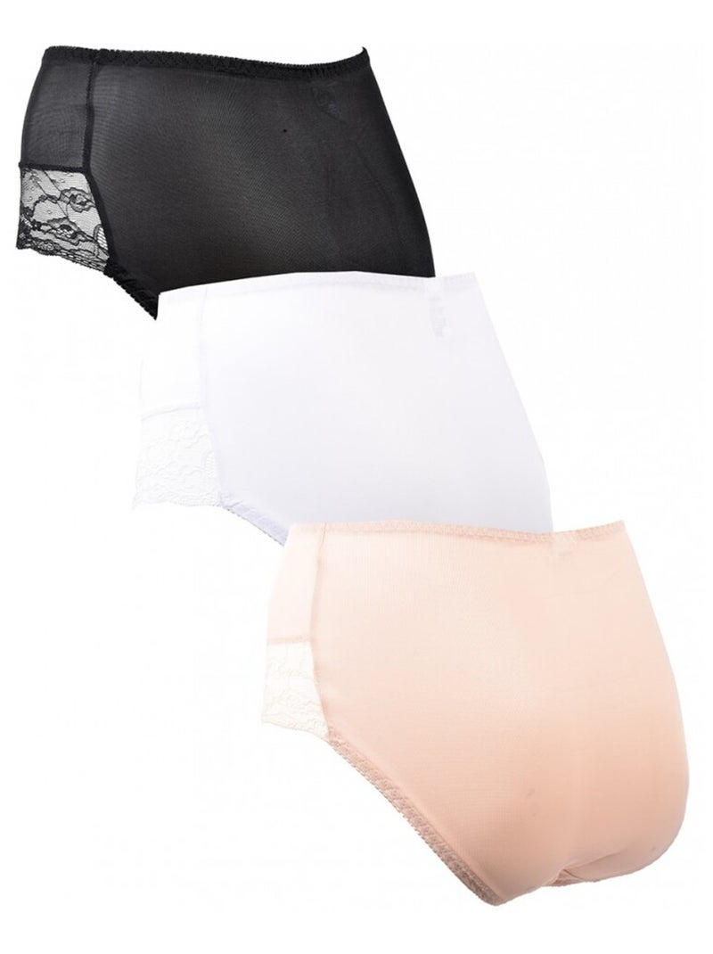 Slip Donna INFINITIF - Confezione da 3 Nero Beige Bianco - Kiabi