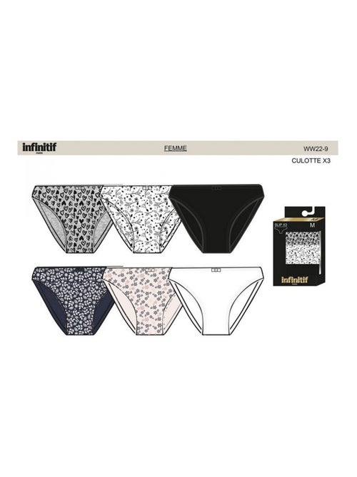 Slip Donna INFINITIF - Confezione da 6 - Kiabi