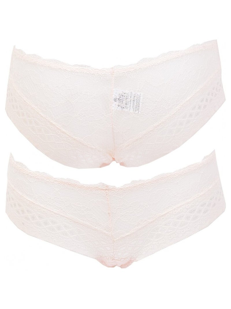 Slip Donna INFINITIF con Pizzo - Confezione da 6 Bianco Multicolore Nero - Kiabi