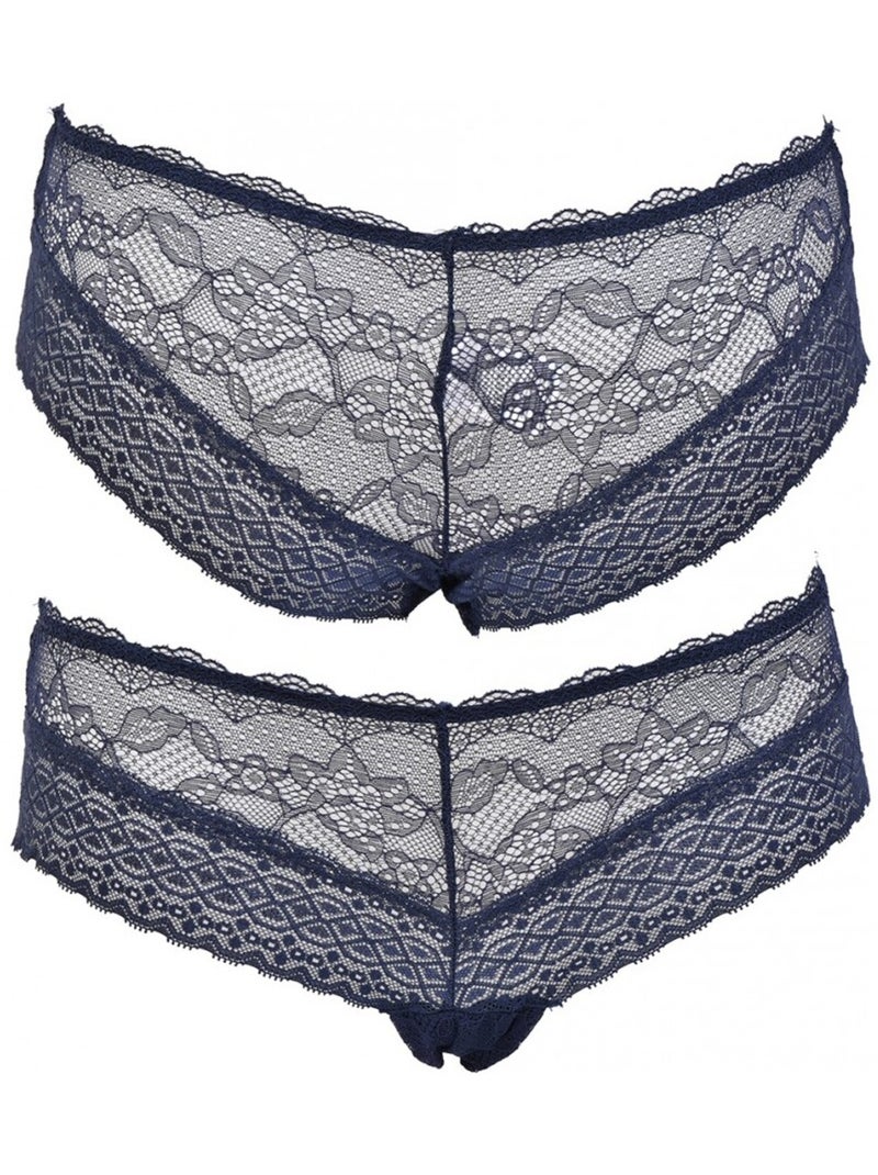 Slip Donna INFINITIF con Pizzo - Confezione da 6 Bianco Multicolore Nero - Kiabi
