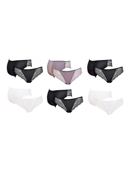 Slip Donna INFINITIF con Pizzo - Confezione da 6 - Kiabi