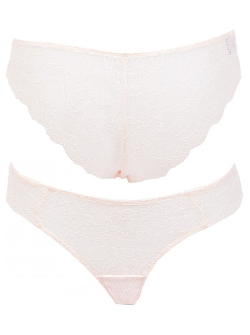Slip Donna INFINITIF con Pizzo - Confezione da 6 Nero Multicolore Bianco - Kiabi