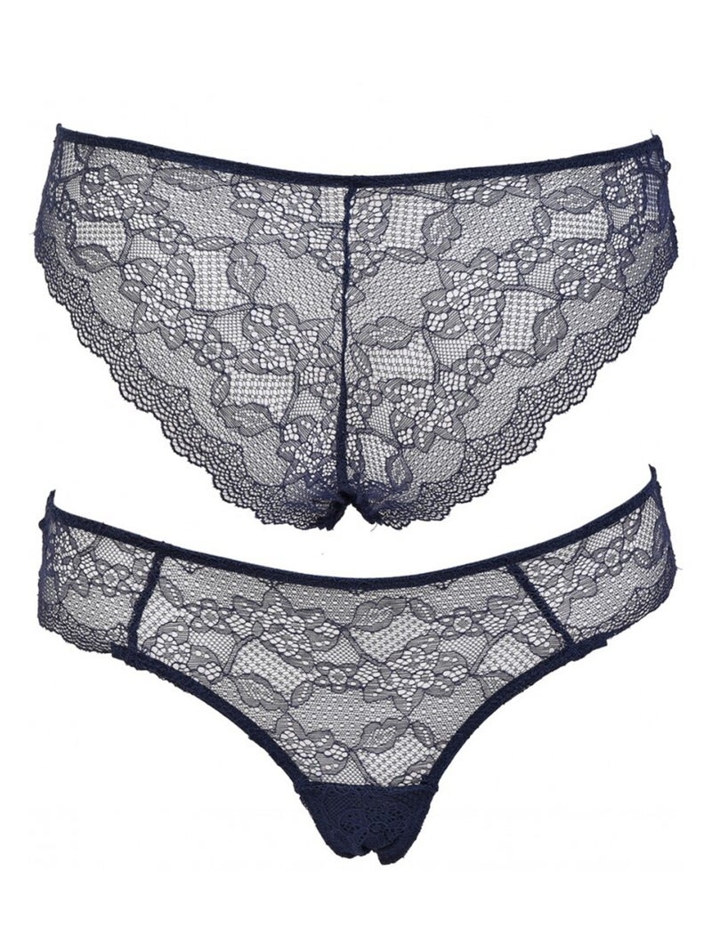 Slip Donna INFINITIF con Pizzo - Confezione da 6 Nero Multicolore Bianco - Kiabi
