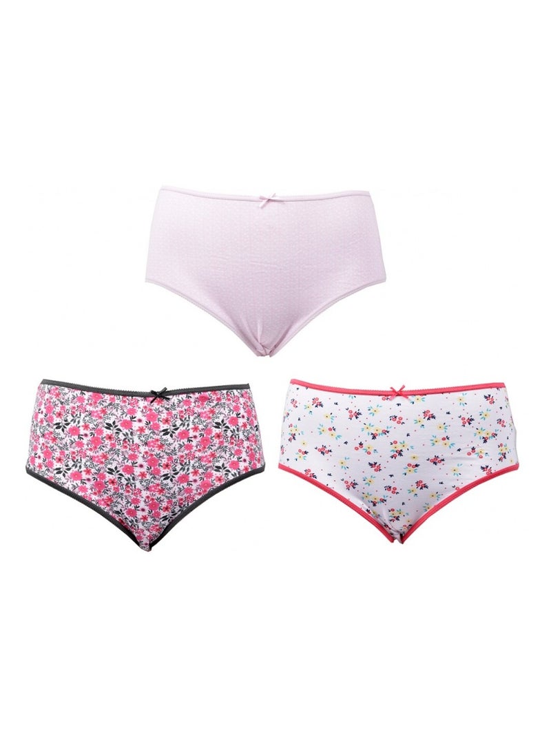 Slip Donna INFINITIF MAXI in Cotone - Confezione da 6 Multicolore - Kiabi
