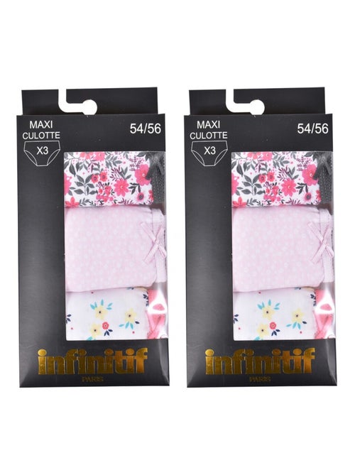Slip Donna INFINITIF MAXI in Cotone - Confezione da 6 - Kiabi