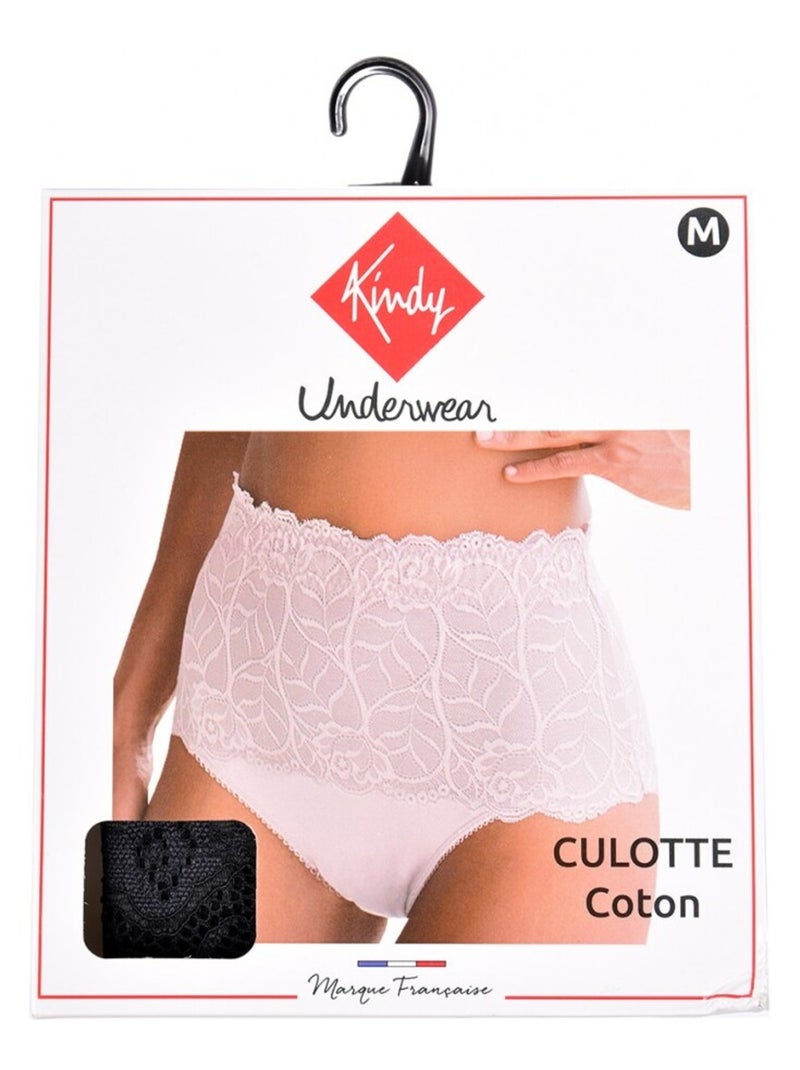 Slip Donna KINDY - Confezione da 4 Nero Bianco Nero - Kiabi