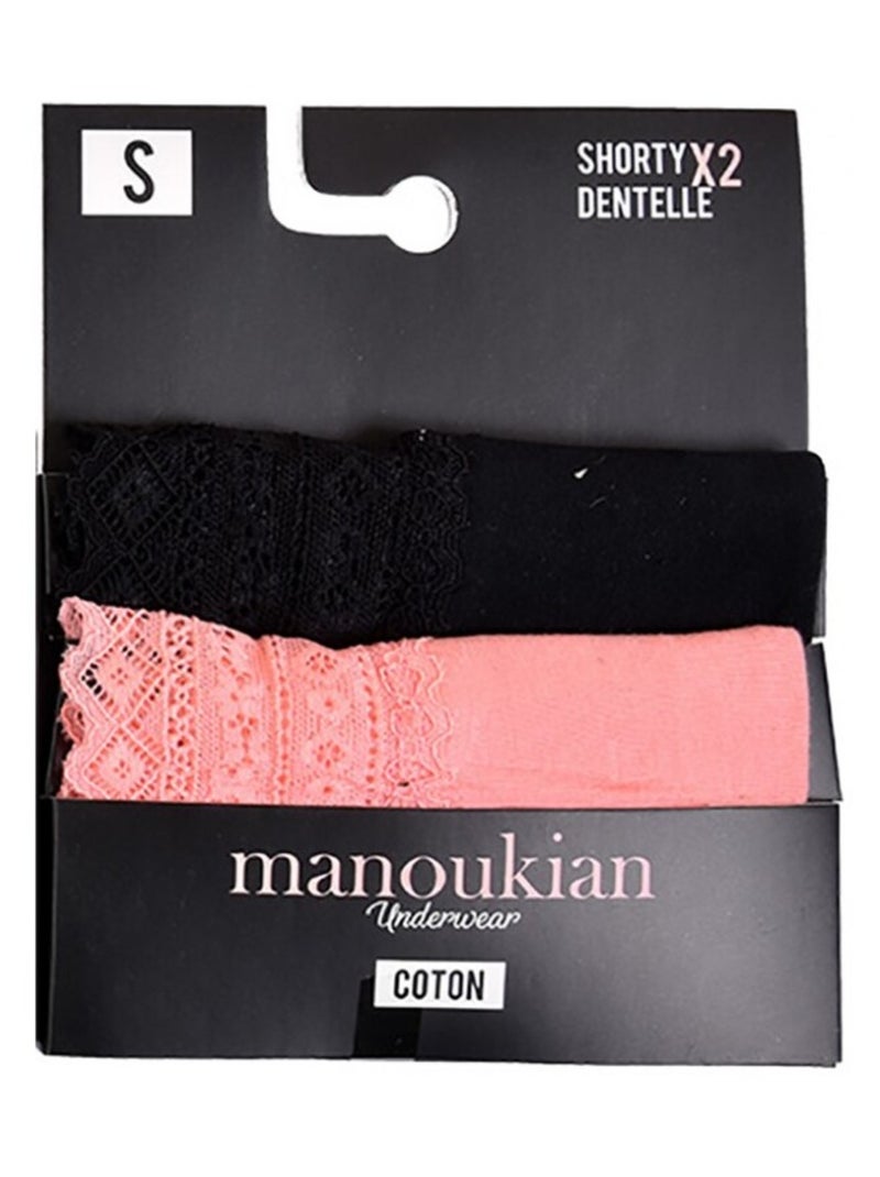 Slip Donna MANOUKIAN Underwear - Confezione da 2 Nero Rosa - Kiabi