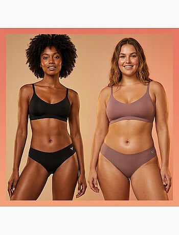 Slip donna microfibra invisibili taglio laser ROXY x4