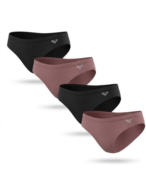 Slip donna microfibra invisibili taglio laser ROXY x4 - Kiabi Slip donna microfibra invisibili taglio laser ROXY x4 - Kiabi