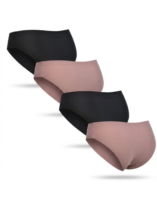Slip donna microfibra invisibili taglio laser ROXY x4 - Kiabi Slip donna microfibra invisibili taglio laser ROXY x4 - Kiabi