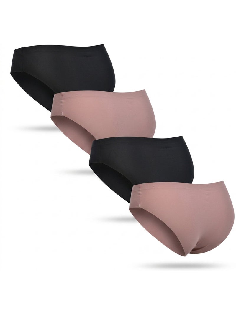 Slip donna microfibra invisibili taglio laser ROXY x4 Malva - Kiabi