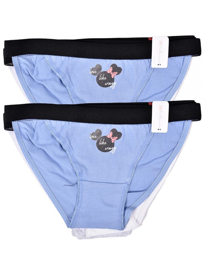 Slip Donna TRESS - Confezione da 6 Grigio bianco blu - Kiabi