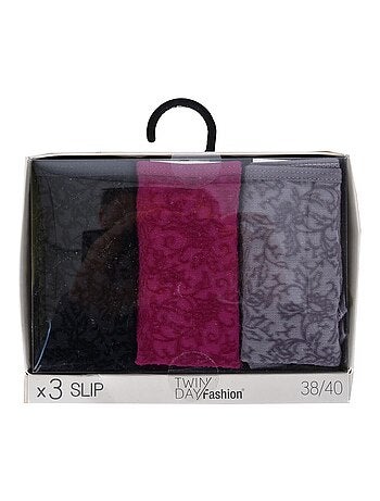 Slip donna TWINDAY - Confezione da 3