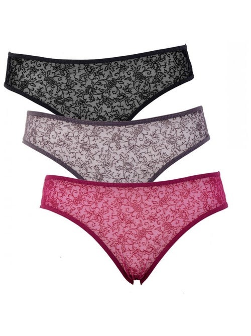 Slip donna TWINDAY - Confezione da 3 - Kiabi