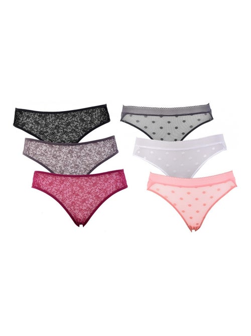 Slip donna TWINDAY - Confezione da 6 - Kiabi