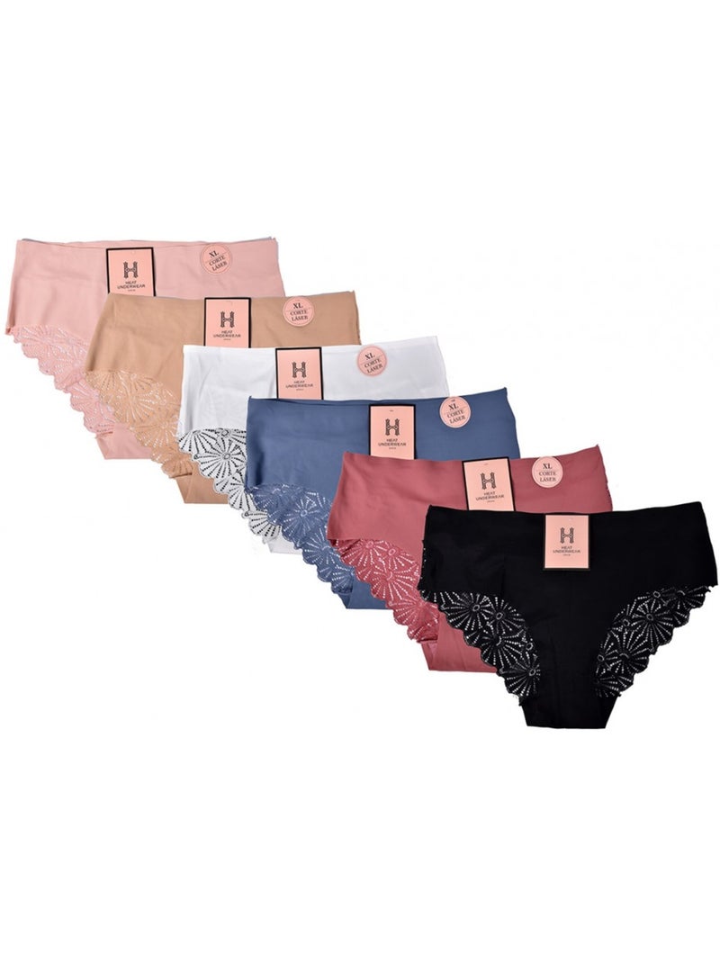 Slip Donna Ultra Comfort Taglio Laser - Confezione da Multicolore - Kiabi