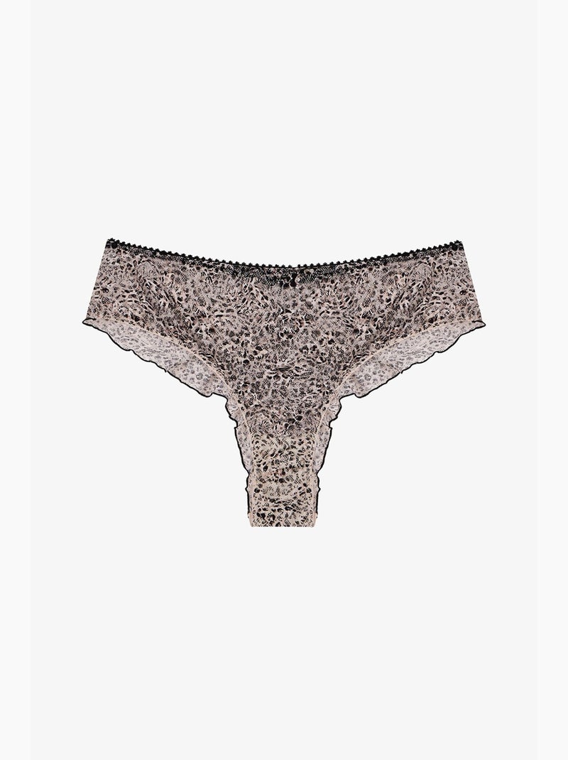 Slip hipster cheeky stampati con stampa leopardata penti Beige argilla - Kiabi