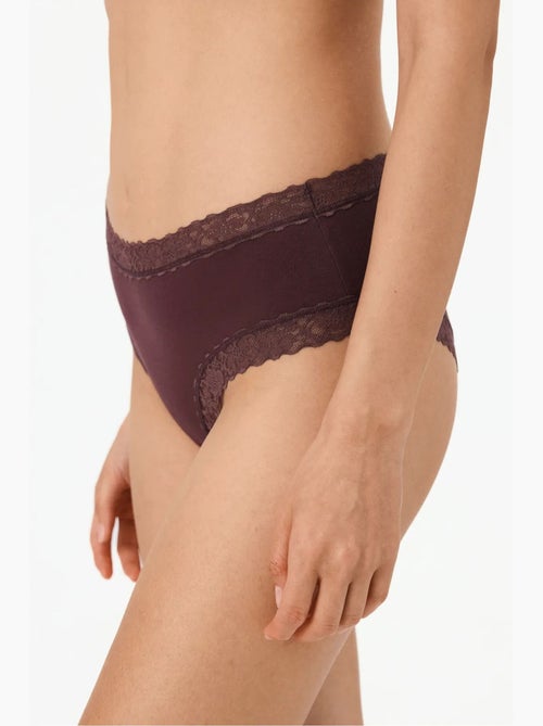Slip hipster confortevole in cotone penti - Kiabi Slip hipster confortevole in cotone penti - Kiabi