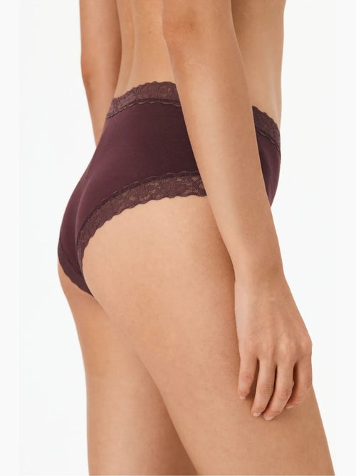 Slip hipster confortevole in cotone penti - Kiabi Slip hipster confortevole in cotone penti - Kiabi