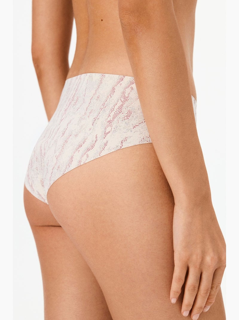 Slip hipster fit con stampa serpente invisibile penti Bianco sporco - Kiabi