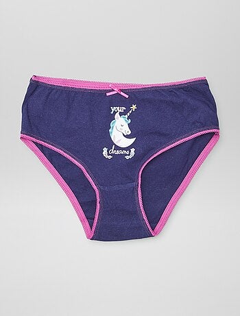 Slip in cotone stampati - set di 5