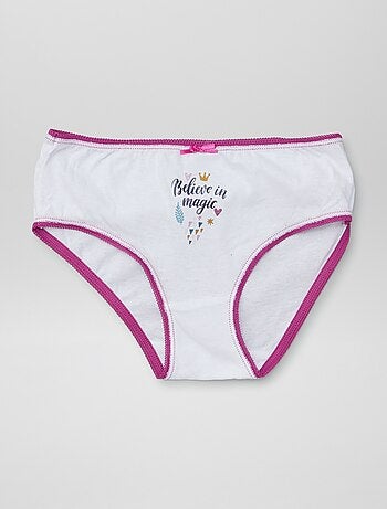 Slip in cotone stampati - set di 5