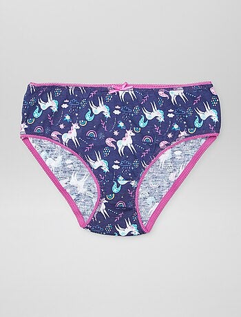 Slip in cotone stampati - set di 5