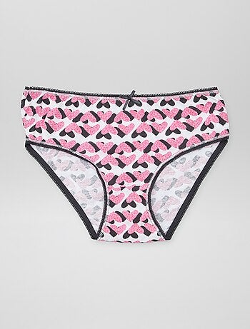 Slip in cotone stampati - set di 5