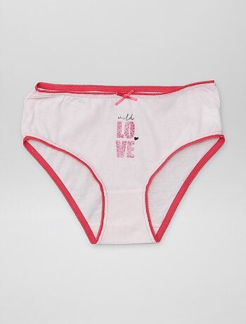 Slip in cotone stampati - set di 5