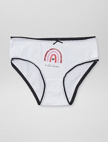 Slip in cotone stampati - set di 5