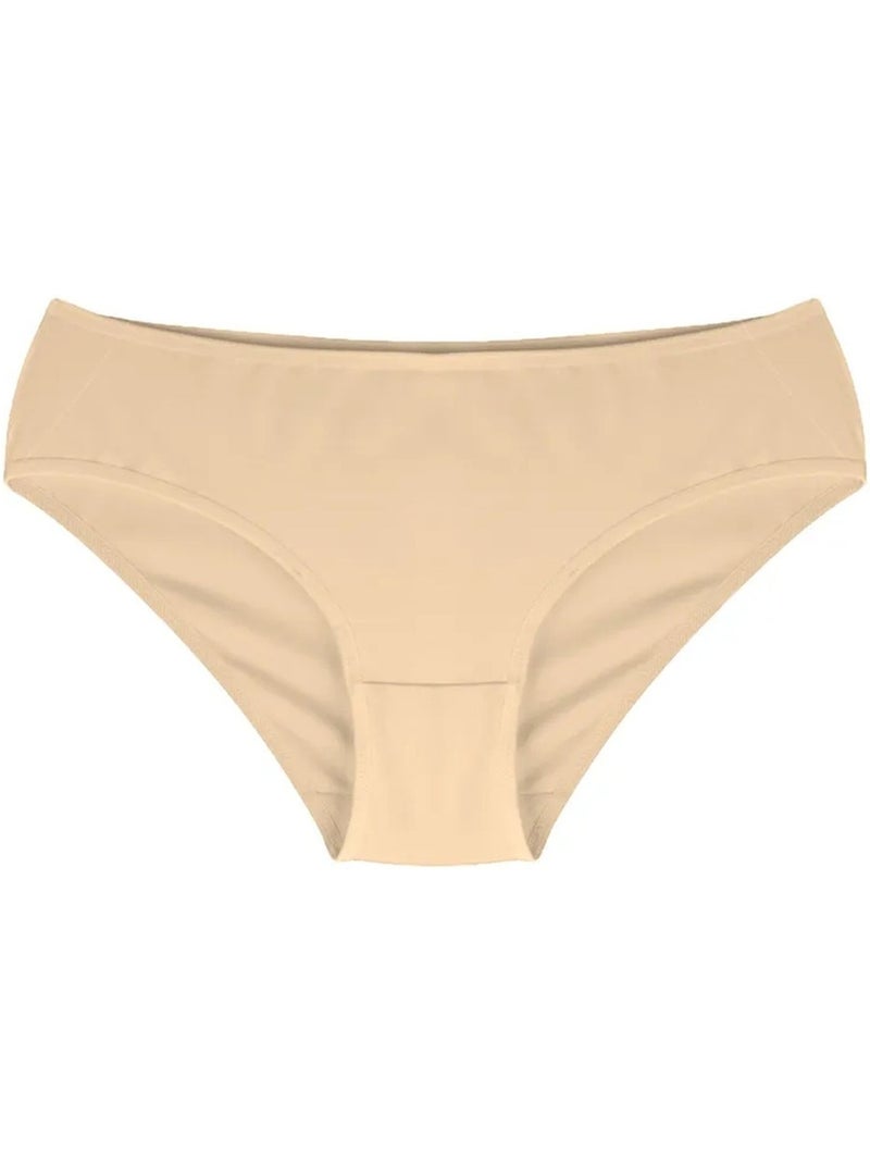 Slip in jersey di cotone a vita bassa, confezione da 3 penti Beige argilla - Kiabi