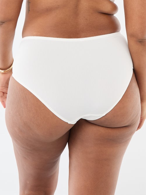 Slip in microfibra a coste - Kiabi