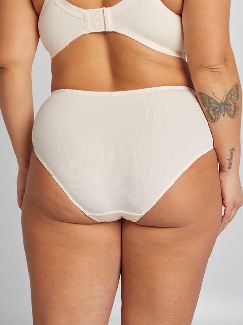 Slip in microfibra a coste - Kiabi