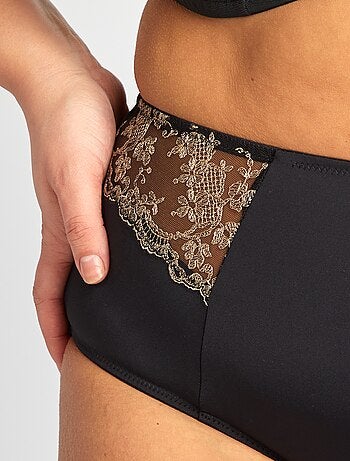 Slip in microfibra con ricami