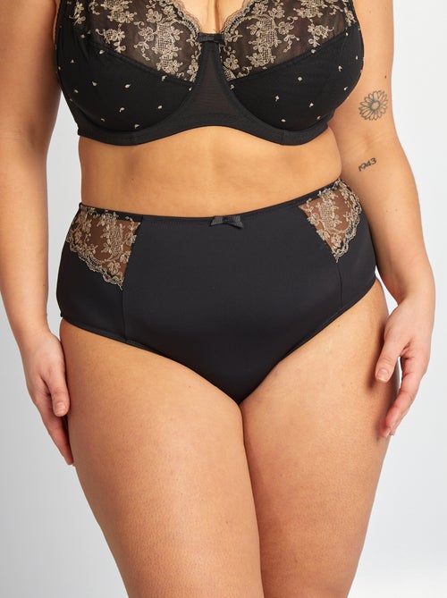 Slip in microfibra con ricami - Kiabi