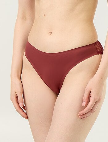 Slip in microfibra e pizzo
