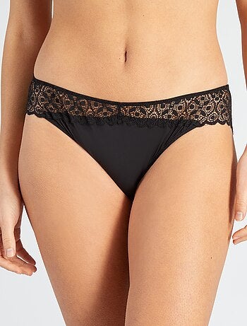 Slip in microfibra e pizzo