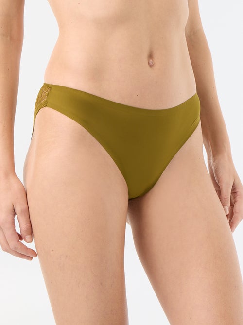 Slip in microfibra e pizzo - Kiabi