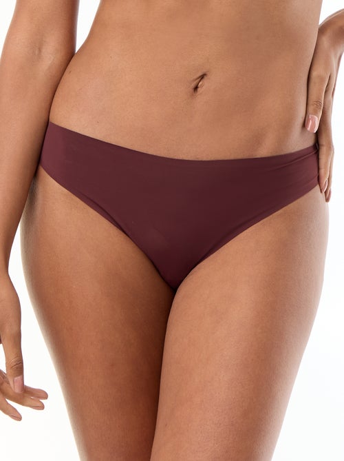 Slip in microfibra e pizzo - Kiabi Slip in microfibra e pizzo - Kiabi