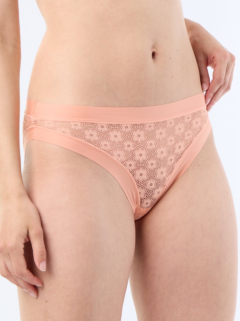 Slip in pizzo Arancione - Kiabi